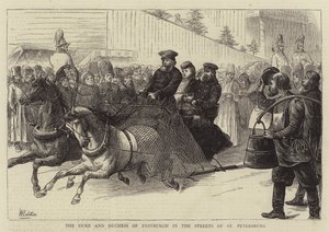 The Duke and Duchess of Edinburgh in the Streets of St Petersburg 